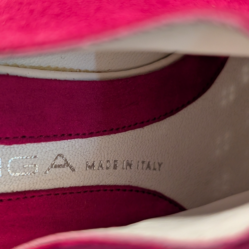 "NEW" Via Spiga Suede Mule Slip On Platform Shoes - Picture 11 of 13